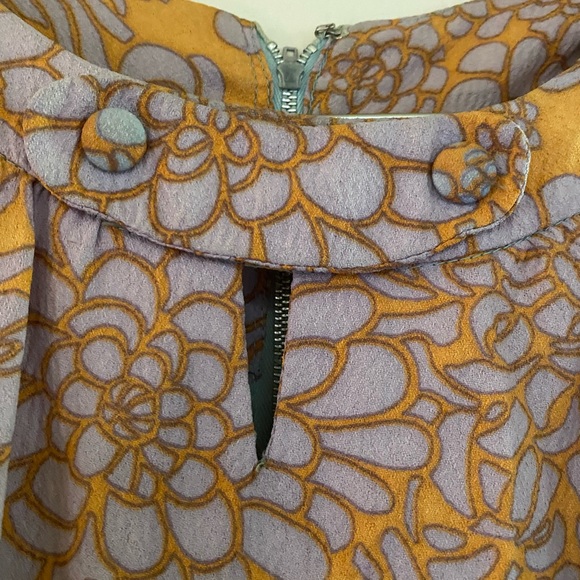 Vintage 1950s Madmen Handmade metal zip Pucci style print Shift Dress M/L - Picture 3 of 11